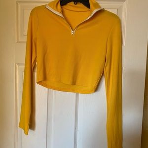 Yellow crop top